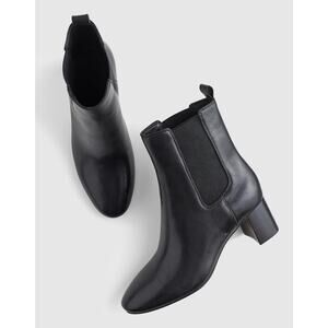 Madewell The Sylvia Chelsea Boots Stacked Block Heel True Black Size 9 NWOB